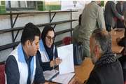 میز خدمت شبکه دامپزشکی خوسف به همراه سایر ادارات شهرستان در نماز جمعه شهرستان برپا شد