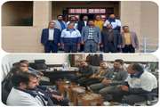 دیدار جمعی از مسئولین شهرستان با کارکنان شبکه دامپزشکی درمیان به مناسبت 14 مهر