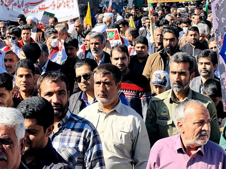 حضور پرشور همکاران شبکه دامپزشکی نهبندان در مراسم راهپیمایی 22 بهمن